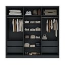 Ver imagem 3 de Guarda-Roupa Modulado Módulo 6 Portas + Canto + Módulo 2 Portas Ravi Cinza/Grafitto