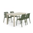 Ver imagem 1 de Kit 1 Mesa Creta 140x72cm e 4 Cadeira Tulum em Polipropileno