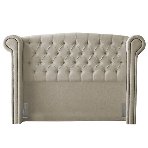 Cabeceira Cama Box Casal Adelle 140cm Com Frame Veludo Bege - Desk Design