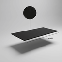 Ver mais imagens de Tampo de Cozinha Preto 120x51cm P/ Balcão de Pia Armário Cooktop em Madeira Resistente Compacto