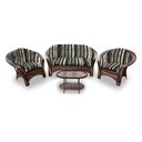 Ver imagem 1 de Conjunto de Sofá Fibra Sintética 19 - 1 Sofá 2 L + 2 Poltronas + 1 Mesa Centro - Tecido Illimani Pre