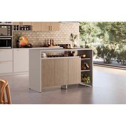 Ilha Gourmet 160cm 3 Portas Tampo Pintura Uv Itatiaia - 1