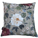 Ver imagem 3 de Kit 2 Capas de Almofada Impermeável Estampa Digital 100% Algodão Flor Branca Vinho 43CMX43CM