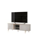 Ver imagem 5 de Bancada Decorativa Tv 65" Deep 2 Portas Prateleira Vidro Bali G18 - Gran Belo
