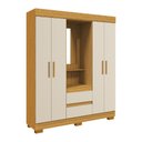 Ver imagem 2 de Guarda-roupa Casal 4 Portas e 2 Gavetas Capelinha com Espelho 149cm Alyssa Espresso Móveis