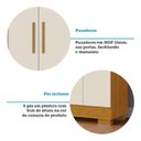 Ver mais imagens de Guarda-roupa Casal 4 Portas e 2 Gavetas Capelinha com Espelho 149cm Alyssa Espresso Móveis