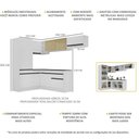 Ver imagem 6 de Cozinha Completa De Canto c/ Rodapé Multimóveis Branco/preto