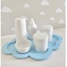 Kit Higiene Porcelana Bebê Nuvem - Bandeja Nuvem Azul - 1