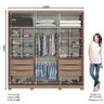 Guarda Roupa Casal Orleans Portas 2 Deslizantes Jequitibá Brilho com Espelhos - Móveis Henn - 7