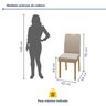 Kit com 2 Cadeiras para Sala de Jantar para Sala de Jantar Pés Madeira Maciça Lunen Bonna - 3