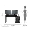 Mesa Gamer Escrivaninha Play - Preto Fosco - 4
