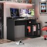 Mesa Gamer Escrivaninha Play - Preto Fosco - 1