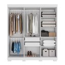 Ver imagem 3 de Guarda-roupa Casal 6 Portas 180cm Sakura Espresso Móveis