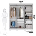 Ver imagem 4 de Guarda-roupa Casal 6 Portas 180cm Sakura Espresso Móveis