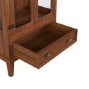 Ver imagem 3 de Mini Cristaleira de Madeira Maciça 2 Portas - Amêndoa