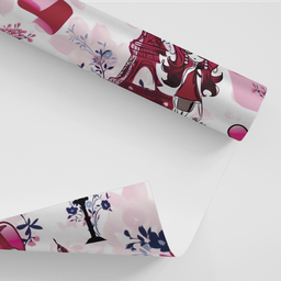 Papel De Parede França Paris Torre Eiffel Rosa 305x50cm - 3
