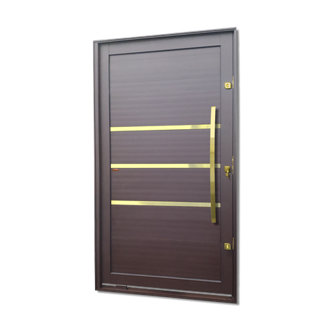Porta Pivot.Alumínio Lamb.Evolution c/Pux.D.Elite Marrom Gold 240x150 Brimak