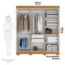 Ver imagem 4 de Guarda-roupa Casal 6 Portas 180cm Sakura Espresso Móveis