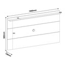Ver imagem 7 de Painel para TV até 60 Polegadas Slim com Suporte Universal 98cmx180cm Artely Bege