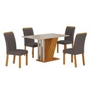 Ver imagem 2 de Conjunto Sala de Jantar com 4 Cadeiras Miami Yescasa