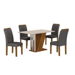 Conjunto Sala de Jantar com 4 Cadeiras Miami Yescasa - 3
