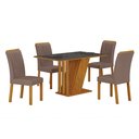 Ver imagem 2 de Conjunto Sala de Jantar com 4 Cadeiras Miami Yescasa