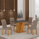 Ver imagem 1 de Conjunto Sala de Jantar com 4 Cadeiras Miami Yescasa