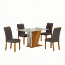 Ver imagem 2 de Conjunto Sala de Jantar com 4 Cadeiras Miami Yescasa