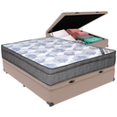 Ver imagem 1 de Cama Box Baú e Colchão Iso Superpocket Molas Ensacadas Viúvo Ortobom: Bege