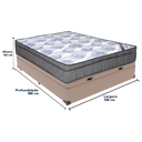 Ver imagem 3 de Cama Box Baú e Colchão Iso Superpocket Molas Ensacadas Viúvo Ortobom: Bege