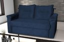 Ver imagem 4 de Sofá Cama Casal Reclinável com baú Amora - Azul Maserati