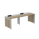 Ver imagem 1 de Mesa de Plataforma Simples para 2 Pessoas Corporativa 150x792/2P PSCPP150/792/2P Marrom/Noce Marromle/Cinza