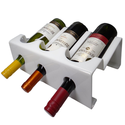 Porta vinhos em acrílico, suporte para até 3 vinhos - 1