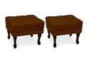 Ver imagem 4 de Kit 2 Poltrona Elizabeth + 2 Puff Retro para Sala de Estar Clássica Confortável e Reforçada Suede