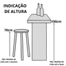 Banco Alto para Balcão Área de Lazer Bar Madeira Entregue Montado - 5