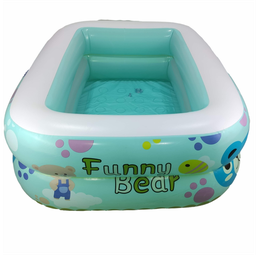 Piscina Infantil Inflável de Plástico para Crianças 480 Litros 150x100x32cm Retangular Verde - 5