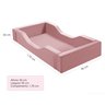 Cama Infantil Espumada Clara Premium Conforto Quarto da Criança Proteção Moderna Luxo Cor Rosa - 4