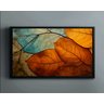 Quadro Decorativo Abstrato Canvas com Moldura Luxo Filete Folhas Folhagens Gg - 6