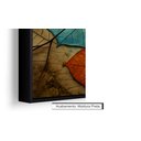 Ver imagem 5 de Quadro Decorativo Abstrato Canvas com Moldura Luxo Filete Folhas Folhagens Gg