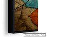 Ver imagem 5 de Quadro Decorativo Abstrato Canvas com Moldura Luxo Filete Folhas Folhagens Gg