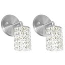 Ver imagem 1 de Kit 2 Arandelas Cristal Legitimo Clearwall Redonda Escovado