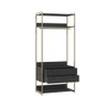 Closet Industrial Aberto Solteiro Cabideiro + 2 Gavetas - Preto - 3