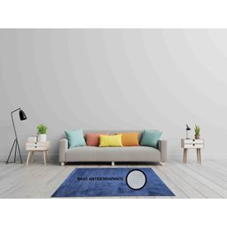 Tapete Quadrado 2,00m X 2,00m Sala, Quarto, Antiderrapante.:Azul - 3