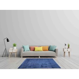 Tapete Quadrado 2,00m X 2,00m Sala, Quarto, Antiderrapante.:Azul - 2