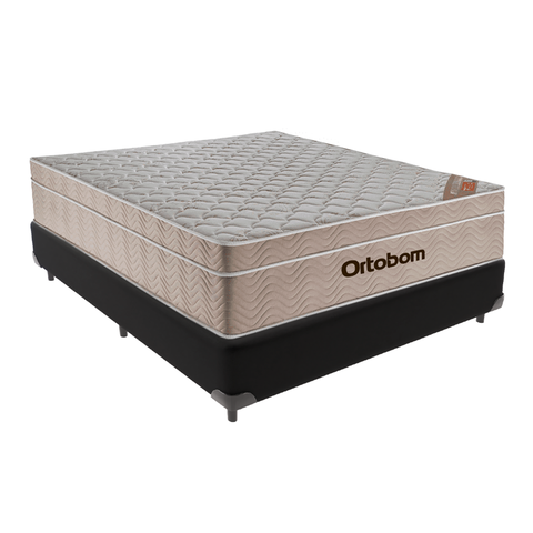Cama Box Airtech Viuvo + Colchão de Molas Ensacadas - Ortobom - Spring - 128x188x67cm