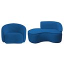 Ver imagem 2 de Kit Divã Recamier Orgânico Marrocos 150cm Lado Esquerdo e 1 Poltronas Amore Linho