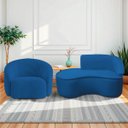 Ver imagem 1 de Kit Divã Recamier Orgânico Marrocos 150cm Lado Esquerdo e 1 Poltronas Amore Linho