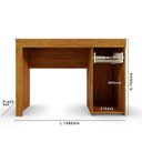 Ver imagem 7 de Escrivaninha para Escritório 108cm Office Iris Off White Marrom