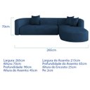 Ver imagem 3 de Sofá Modular Celinne Luxuoso Sala de Estar Decoração Luxo 265cm Suede