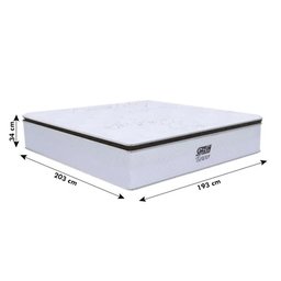 Colchão Box Casal King Size 193cm Molas Ensacada Soft Pillow Tower NW Branco - Gazin - 4